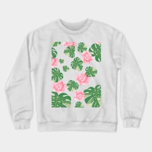 Monstera Thai Constellation and Peonies Crewneck Sweatshirt